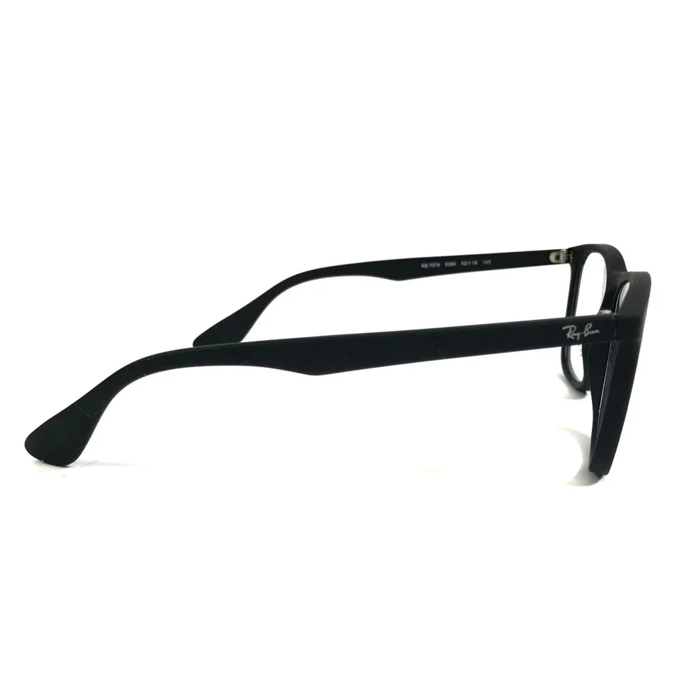 Ray-Ban Eyeglasses Frames RB7074 5364 Matte Black Rubberized Square 52-18-145